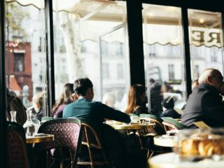 Part-time jobs in France for Indian students – a Paris café, one of the most common student employers
